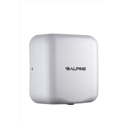 Alpine Industries Hemlock White Plastic/Stainless Steel Air Towel Hand Dryer