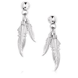 Montana Silversmiths Women's Nature's Halo Feather Silver Earrings