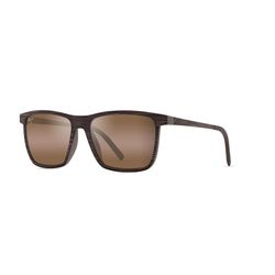 Maui Jim One Way Sunglasses Unisex Brown Stripe Frame HCL Bronze Lens Polarized
