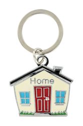 HILLMAN Metal Black/Silver House Keychain