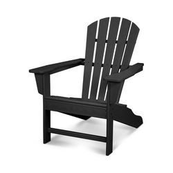 Ivy Terrace Black HDPE Frame Adirondack Chair