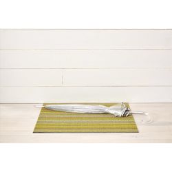 Chilewich 18 in. W X 28 in. L Yellow Stripe PVC Vinyl Door Mat