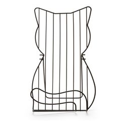 Kikkerland Black Carbon Steel Cat Book Stand