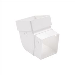 Amerimax 3.88 in. H X 3.63 in. W X 3.63 in. L White Vinyl U Downspout Elbow