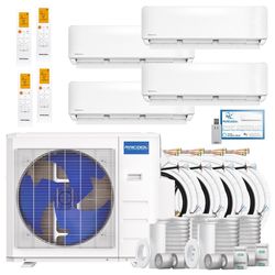 MRCOOL DIY 5th Gen (6 kbtu, 6 kbtu, 6 kbtu, 6kbtu) 4 Zone 27000 BTU 23 SEER Ductless Mini Split Heat