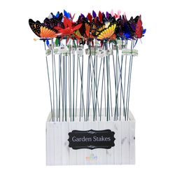 Exhart WindyWings Multicolored Plastic 29 in. H X 7 in. L X 7 in. W Butterfly, Whirlgig Bird Outdoor