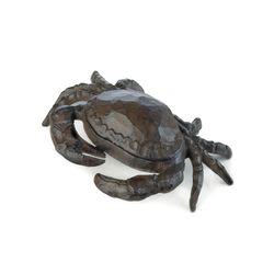 Summerfield Terrace Brown Iron 2.25 in. H X 6.25 in. L X 4.4 in. W Hide-A-Key Crab Outdoor Decoratio