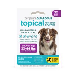 Sergeant's Guardian Liquid Dog Flea and Tick Drops Permethrin, S-methoprene 0.3 oz