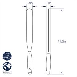 Nordic Ware 1 in. W X 15 in. L Icing Spatula