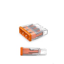 Wago 3 Port Push-In Wire Connector 100 pk