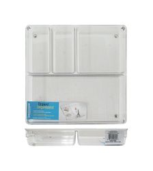 iDesign Linus Clear Plastic Drawer Organizer