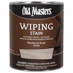 Old Masters Semi-Transparent Weathered Wood Oil-Based Wiping Stain 1 qt