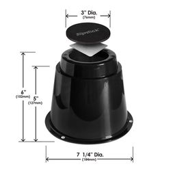 Slipstick Plastic Bed Risers Black Round 7.25 in. W 4 pk