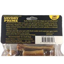 Savory Prime Naturals Braided Beef Grain Free Bully Stick For Dogs 10 oz 3-5 in.