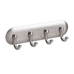 iDesign Affixx Silver Plastic Key Rack 1.25 in. 1.65 in.