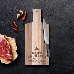 P. Graham Dunn 6.25 in. L X 15 in. W X 0.5 in. Acacia Wood Dad's Barbeque Premium Quality Cutting Bo