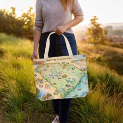 Xplorer Maps Large Cotton Canvas Tote Bag