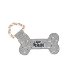 Pavilion Pavilion's Pets For Dog Gray Cotton Bone Squeak Dog Toy 11 1 pk