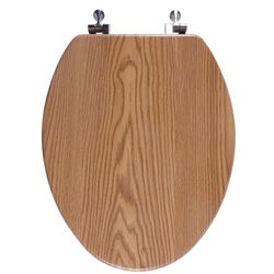 Oakbrook Collection Sheridan Elongated Oak Polypropylene Toilet Seat