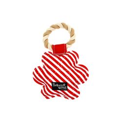 Pavilion Pavilion's Pets For Dog Red/White Canvas Paw Squeak Dog Toy 9 1 pk