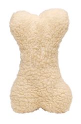 Boss Pet Digger's For Dog White Plush Bone Fleece Bone Dog Toy Large 1 pk