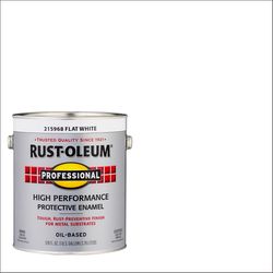 Rust-Oleum Professional Indoor and Outdoor Flat White Protective Paint 1 gal