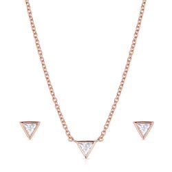 Montana Silversmiths Women's Rose of the Rockies Rose Gold Triangle Jewelry Sets