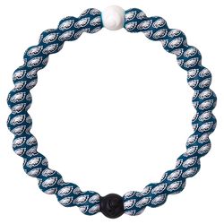 Lokai NFL Unisex Philadelphia Eagles Round Blue/White Bracelet Silicone Water Resistant Size 6
