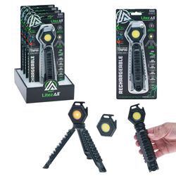 LitezAll 500 lm COB LED Rechargeable Tripod Work Light w/Tripod