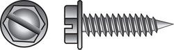 HILLMAN No. 8 Ga. X 3/4 in. L Slotted Hex Washer Head Sheet Metal Screws 1 pk