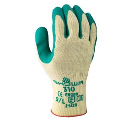 SHOWA ATLAS 310G Unisex Indoor/Outdoor Coated Gardening Gloves Green/Yellow L 1 pair