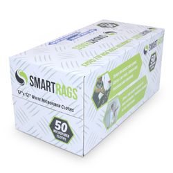 SmartRags Microfiber Cleaning Cloth 12 in. W X 12 in. L 50 pk