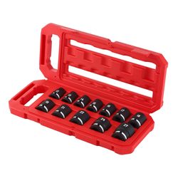 CRAFTSMAN 1/2 in. drive Metric 6 Point Shallow Impact Socket Set 12 pc