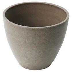 Algreen 9 in. H X 5.3 in. W X 10 in. D Plastic Curve Planter Taupe