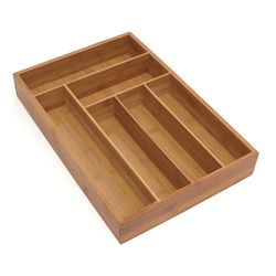 Lipper International 17.5 in. H X 11.75 in. W X 1.75 in. D Bamboo Silverware Tray
