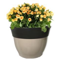 Misco 7.87 in. H X 11 in. D Resin Two Tone Planter Beige/Brown