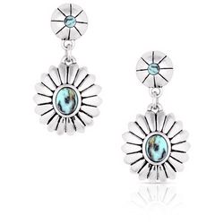 Montana Silversmiths Women's Heyday Blossom Dangle Silver/Turquoise Earrings