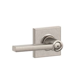 Schlage F Series Latitude/Collins Satin Nickel Privacy Lever