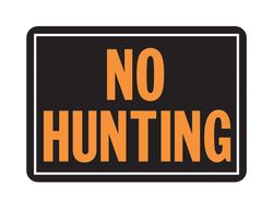 Hy-Ko Hy-Glo English Black Informational Sign 9.25 in. H X 14 in. W