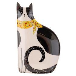 Karma 1 in. H X 5 in. L Multicolored Stoneware Cat Trinket Tray