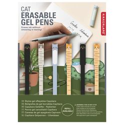 Kikkerland Black Erasable Gel Pen 4 pk