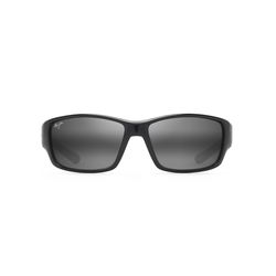Maui Jim Local Kine Sunglasses Men's Shiny Black/Grey/Maroon Frame Neutral Gray Lens Polarized