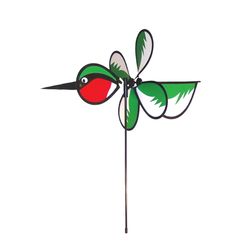 In The Breeze Multicolored Nylon 23 in. H X 12 in. L X 20 in. W Hummingbird Garden Stake Spinner