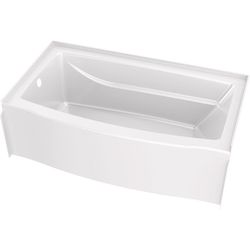 Delta Classic 500 18 in. H X 32 in. W X 60 in. L White Bathtub