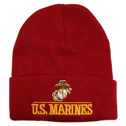 JWM Logo Knit Beanie Red One Size Fits All