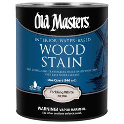 Old Masters Semi-Transparent Pickling White Water-Based Latex Wood Stain 1 qt