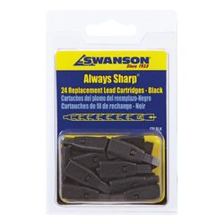 Swanson Always Sharp 4.8 in. L x 3 in. W Mechanical Carpenter Pencil Replacement Tips Black Clay