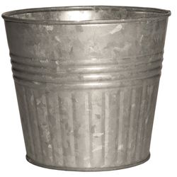 Robert Allen 4 in. H Metal Planter Galvanized