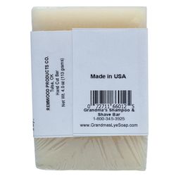 Grandma's Unscented Scent Shampoo and Shave Bar 4 oz 1 pk