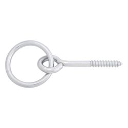 Hampton Large Zinc-Plated Silver Steel 3-5/8 in. L Rings w/Screw Eyes 350 lb 1 pk
